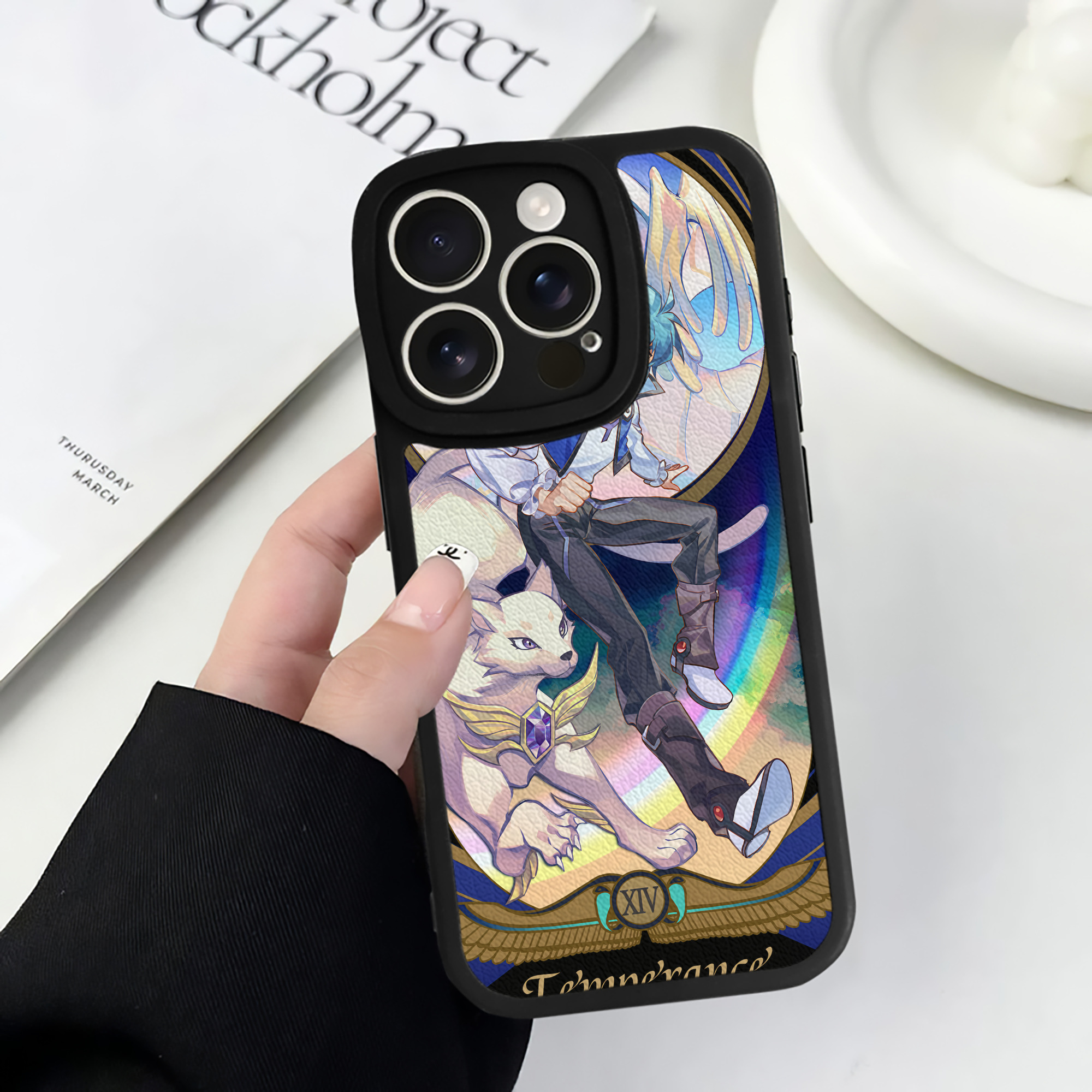 （画像用） 遊☆戯☆王 Yu-Gi-Oh! 【iPhone 16シリーズ対応】シリコンスマホケース（レザー調） 材質：シリコン